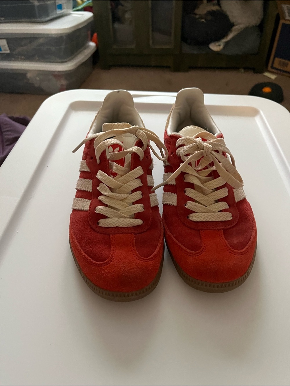 Adidas Samba OG ‘Talchum Pack’- Suede Sneaker - Red/White - Picture 2 of 12